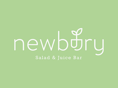 Logo Design: Newbury Salads branding flat design identity logo logo a day logo design minimal salad bar salads whimsy