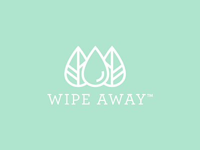 Logo Design: Wipe Away branding business card flat design flat design health icon identity logo logo a day logo design minimal organic organic logo skin care whimsy