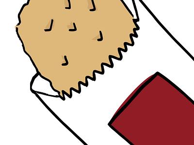Hash Browns Illustration fast food hand drawn hash browns illustration minimal