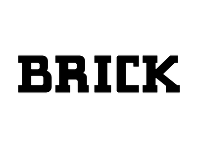 Brick font logo