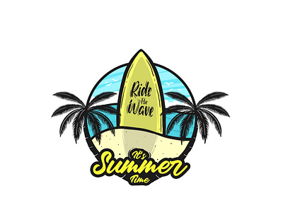 Its Summer Time beach brand branding clothing custom design graphic design illustration logo summer time surfing tshirtdesign typeface typography