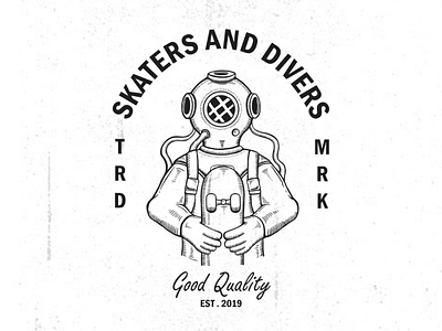 Skaters and Divers clothing clothing brand commercial community design divers graphic illustration skaters typography