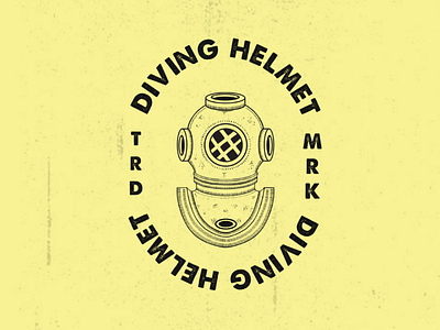 Diving Helmet branding clothing design diving helmet illustration logo typography