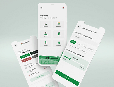 App design for Agro Mall agriculture app clean coming soon crop dashboard ecommerce farm farming financial inclusion illustration landing page logo minimal mobile app ui ux vector wallet
