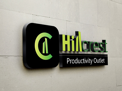 A 3d Wall Logo Mockup for a Startup company