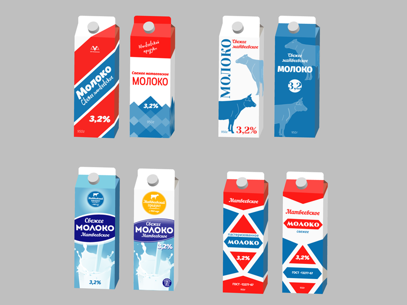 More Variations of the milk packaging packagedesign package packaging design packaging milk dairyproducts graphic design design