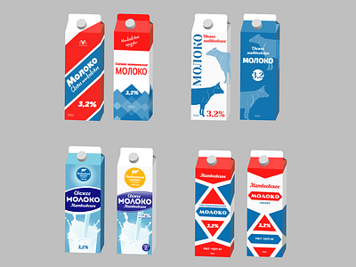 More Variations of the milk packaging