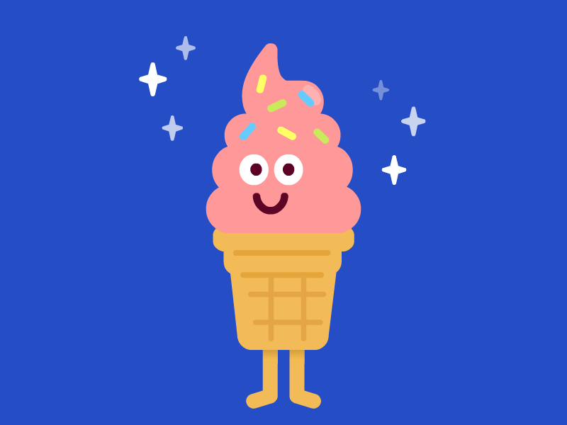 Ice Cream Jiggle animation app character character animation design illustration vector