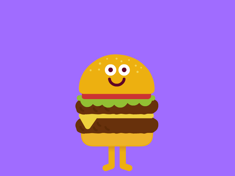 Burger Bounce animation app character character animation design illustration vector