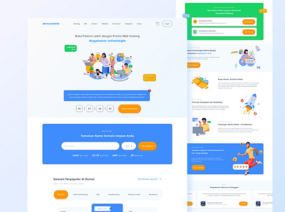 Niagahoster Landing Page app branding design hosting illustration landing page logo service ui ui ux ui design ux web design