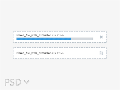 Uploader progress bar + PSD