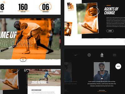 KNVB landing page africa bold charity clean dark design doodle drawings dutch football fresh knvb landing page modern scribbles soccer ui uidesign