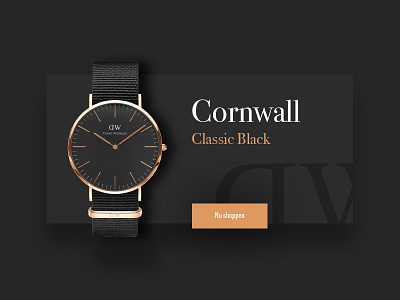 DW Card black bodoni card clean cta fresh watch