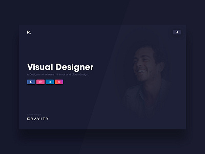 Portfolio Page clean designer landing portfolio simple visual