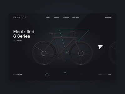 VanMoof amsterdam bike clean cyan dark dutch ui