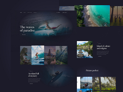 Bali Page Design bali clean concept fresh gradients island surfing ui website