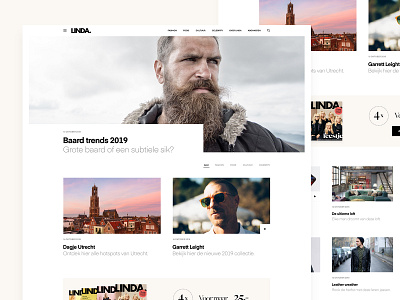 Linda Blog Page blog cards clean linda news overview simple ui white