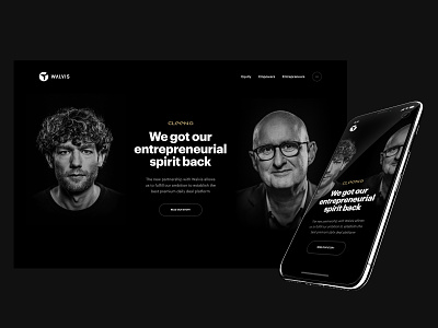 Walvis Investment Group black white business clean design clean ui entrepreneurs entrepreneurship fresh design investment landing design landing page photography storytelling uidesign webdesign