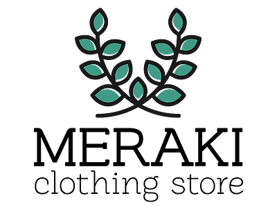 Meraki Clothing Store branding design illustration logo vector