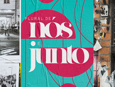 plural de nós é junto design illustration poster poster design typography