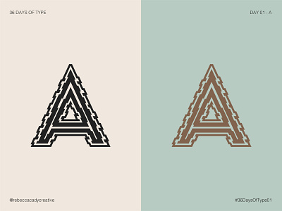 36 Days of Type 2020 - A 36daysoftype adobeillustator alphabet graphicdesign letter type typogaphy vector