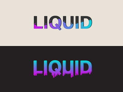 Liquid gradient graphic design typography vector
