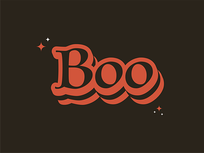Boo adobe adobe illustrator boo design graphic design orange spooky type design type designer typography vector