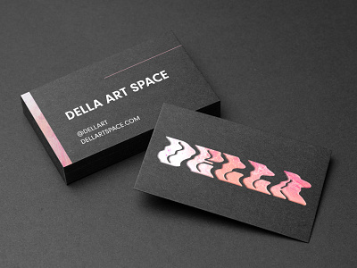 Della Art Space adobe photoshop branding business card business card design business card mockup color design gradient graphic design minimal typography
