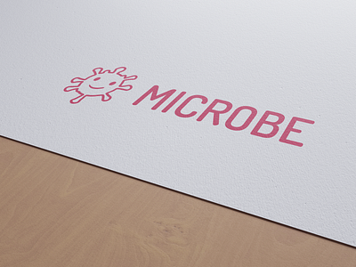 Microbe branding design icon logo minimal