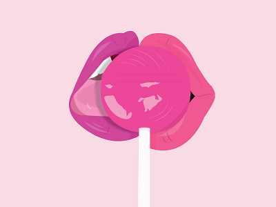 Candy candy design fashion girls graphic illustration lips pinky shop sweet