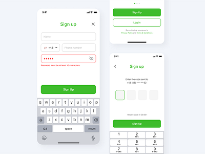 EV Charge App - Sign Up app design ui ux