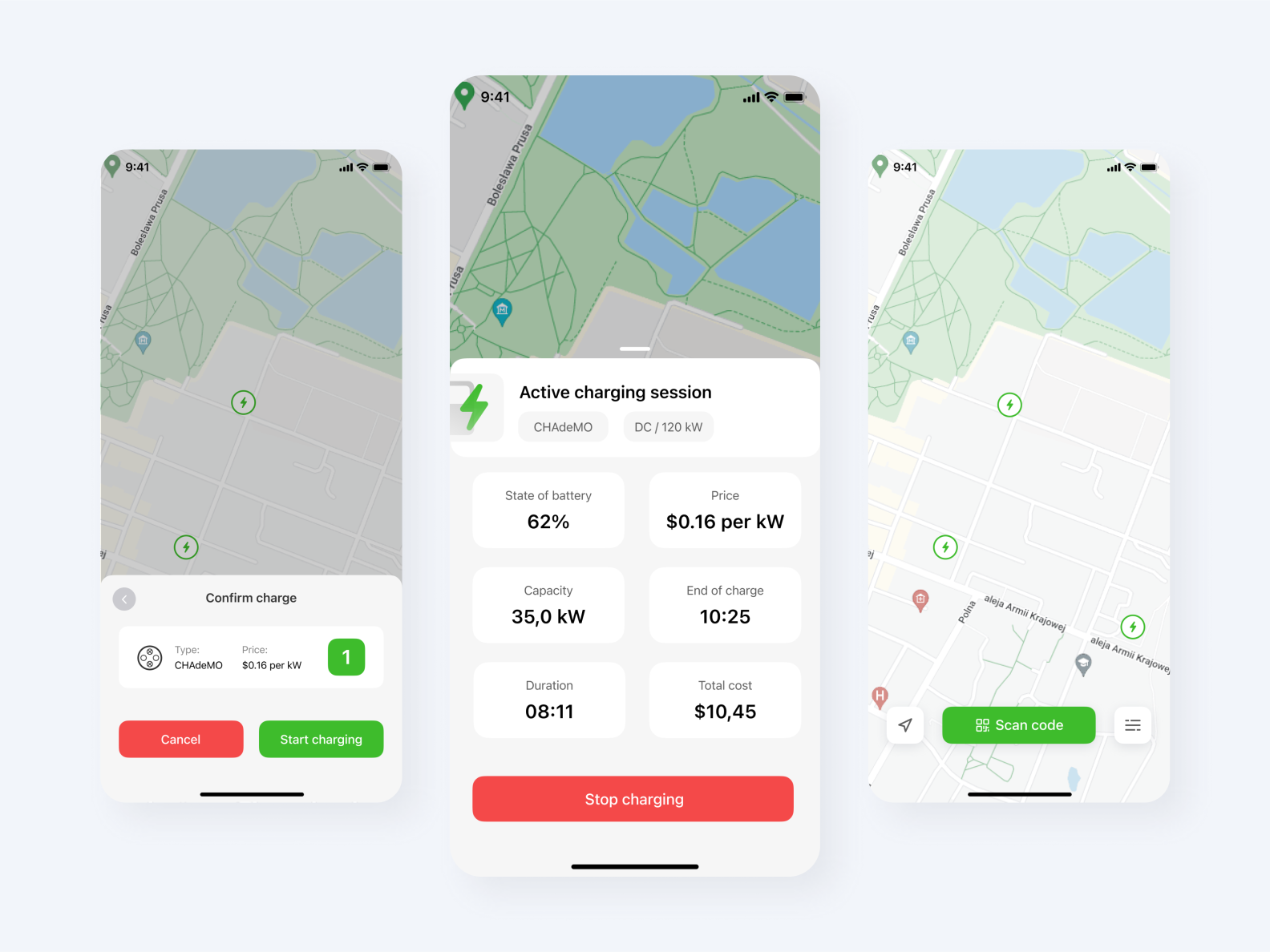 EV Charge App - Charge Session by Vadim Liagovich on Dribbble