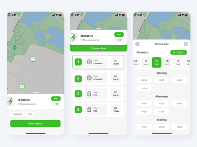 EV Charge App - Charging Stand Booking app design ui ux