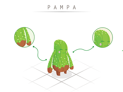 Pampa 3d character design illustration illustrator isometric monster photoshop vector