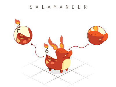 Salamander 3d character design illustration illustrator isometric monster photoshop vector