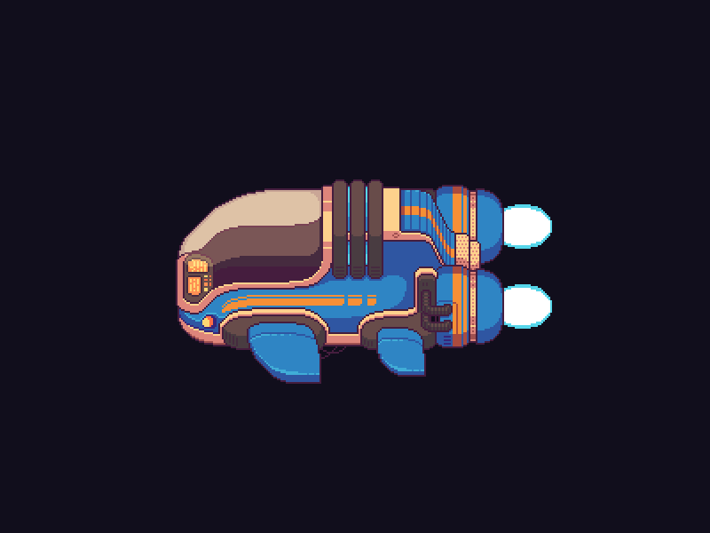 Spaceship 2d animation daily design graphic graphic design illustration pixel art spaceship vehicle