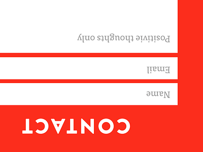 Upside-down is the new flat design contact form ux
