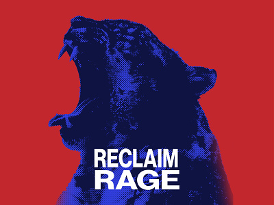 RECLAIM angry cat cleveism comic contrast daily post daily poster dailyposter design flat graphic graphic design graphicdesign halftone pattern primal reclaim roaring sample simple