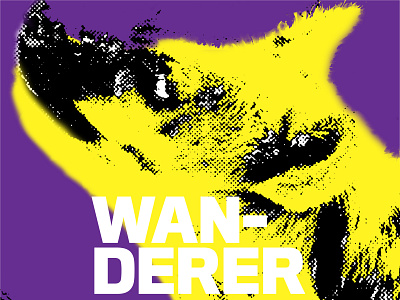 WANDER 01 2d cleveism contrast daily poster dailyposter design flat graphic graphic design graphicdesign half tone halftone halftones halloween hyena print prints purple simple streetwear