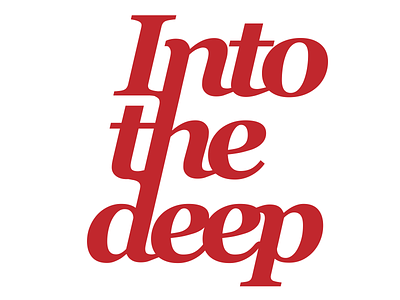 Into the deep typography album album art branding deep design flat geometric georgia graphic into into the deep music art music artist red red type redesign simple the typography water