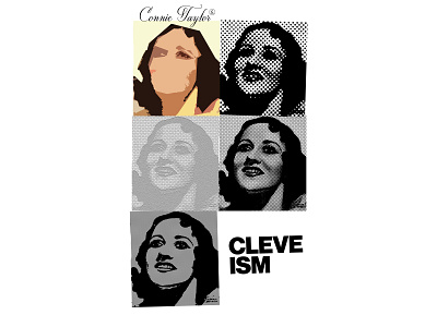 Connie Taylor Cleveism all over print andy warhol cleveism daily post daily poster dailyposter face fashion design fashion graphic graphic graphic design graphicdesign halftone jun takahashi simple typography undercover warhol woman