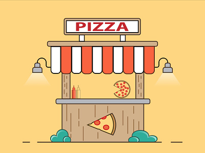 Pizza Shop Flat Design analytics development engine flat icons marketing optimization outline ranking search seo seo icons seo pack seo services service social media vector web web design
