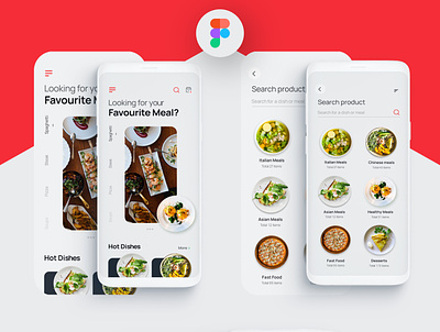 Food App UI Design app design app design icon ui web ios guide app designer app uiux food ui minimal app ui design ui designers uidesign uiux web tempalte