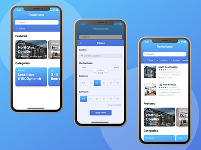 User flow for rental app