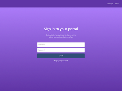 Portal login for an imaginary company