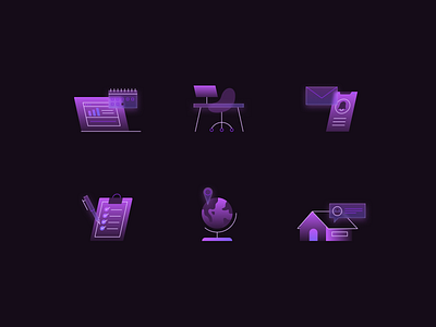 Home Office Icons gradient icons home icons home office icon design icon set icons icons design illustration illustration set micro illustration office remote remotly icons
