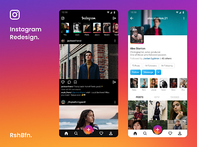 Instagram 2.0 blur colors facebook insta instagram material modern new poster redesign twitter