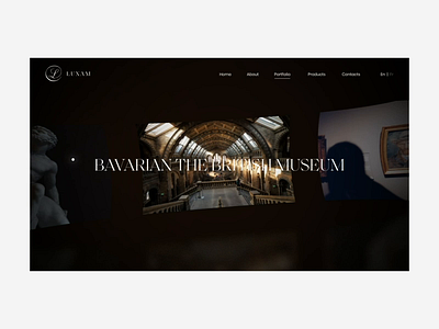 Luxam Gallery animation concept design fashion portfolio promo template ui ukraine web