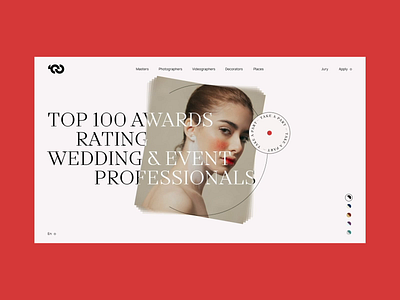 TOP100AWARDS' WEDDING & PHOTOGRAPHERS animation concept design fashion landing portfolio promo ui ukraine web
