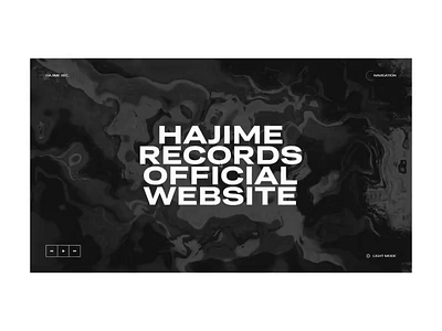 Hajime Records animation concept design portfolio promo slider ui ukraine ux web
